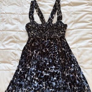 Leopard Print Velvet Dress